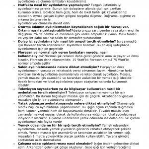 Aydınlatma Pratik Bilgiler